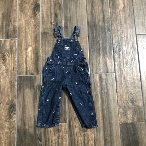 OshKosh B'gosh Other - OshKosh Bgosh 18m Denim Overalls Football Blue